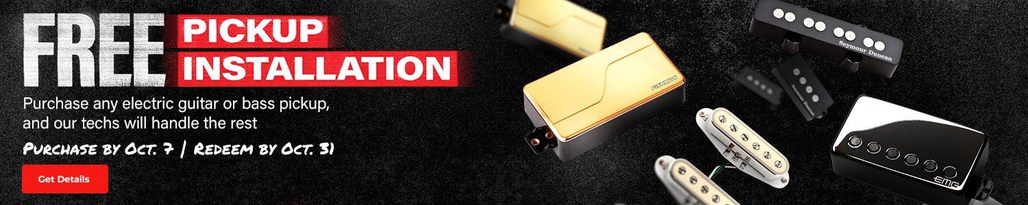 Free Pickup Installation. Purchase any electric guitar or bass pickup, and our techs will handle the rest. Purchase by Oct. 7 | Redeem by Oct. 31