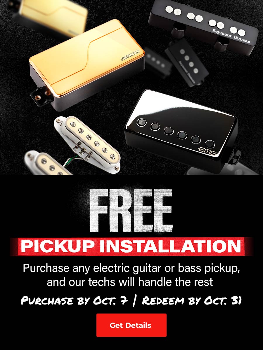Free Pickup Installation. Purchase any electric guitar or bass pickup, and our techs will handle the rest. Purchase by Oct. 7 | Redeem by Oct. 31